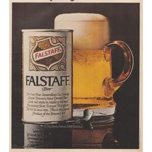 1969 Falstaff Vintage Print Ad Beer Breweriana St Louis Mo Cold Mug  Bar Decor